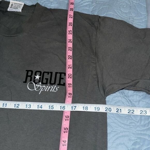 Bayside Heavy Weight "Rogue Spirits" Graphic T-Shirt L Gray USA - Picture 6 of 6